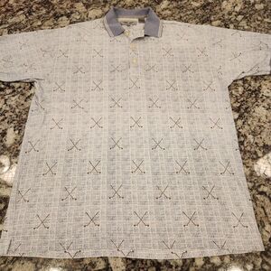 Vintage Raymond Floyd Mens Short Sleeve Polo Golf Shirt Club AOP Size M
